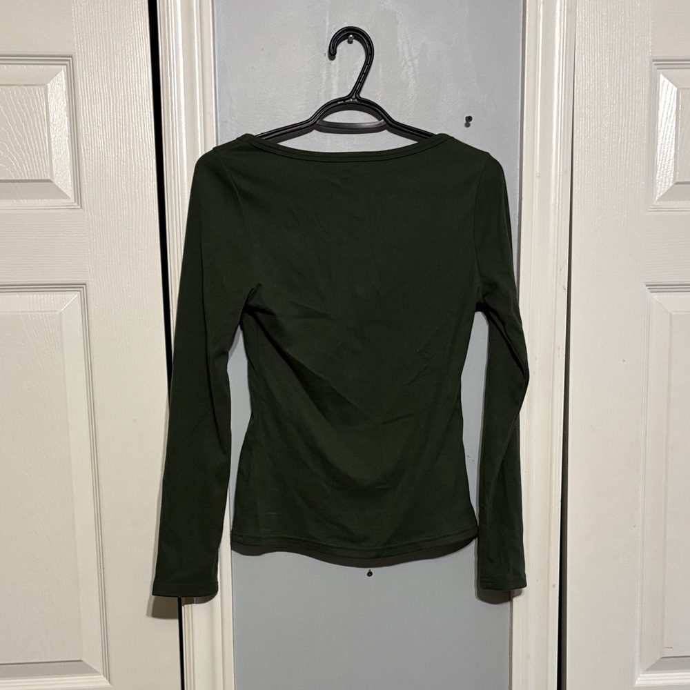 Warm Deep Green Long Sleeve Top - Picture 6 of 6